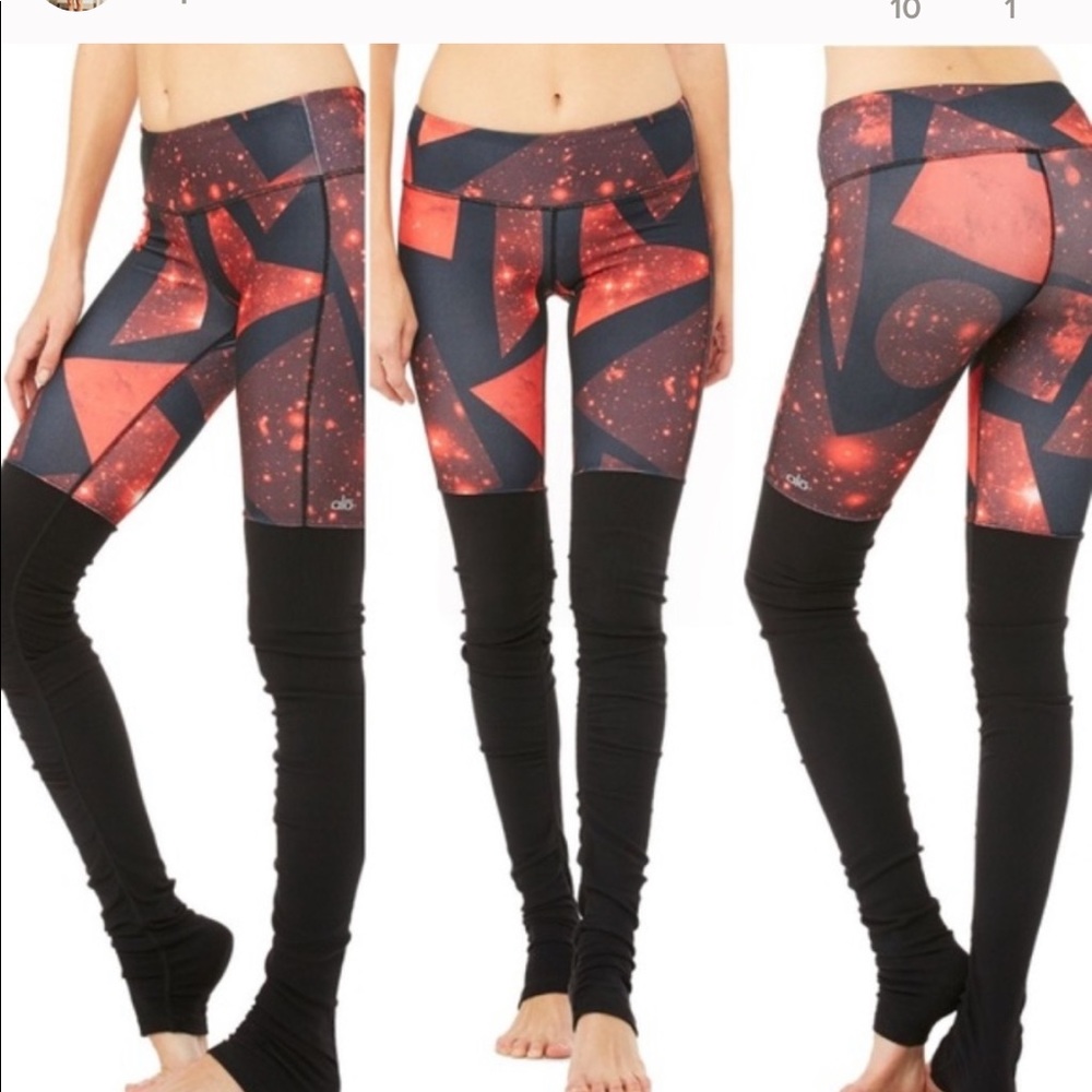 ALO Goddess Ribbed Legging Volcano Space EUC
